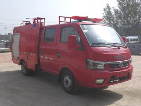 東風途逸雙排1噸水罐消防車(上藍牌)